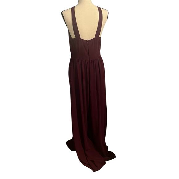 LuLus | Women's Magenta Flowy Maxi  Lined Halter Air of Romance Dress Sz L - Picture 4 of 7